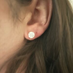 3 CTW Lab Diamond Earrings, F VVSII